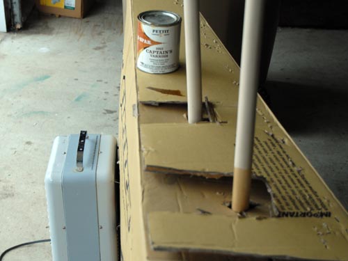 box + milk-house heater = paddle varnish dryer :: Canoelover's Blog
