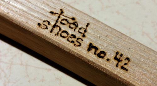 I number each pair I make with a small pyrographer.